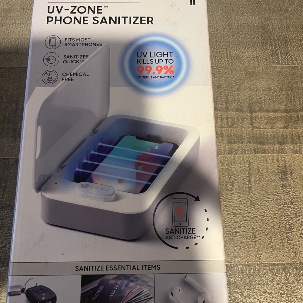 Sharper Image UV-Zone Phone Sanitizer - White